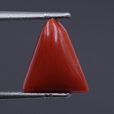 Natural Red Coral 3.40 Carat Certified Loose Gemstone | Moonga Stone for Ring & Astrology